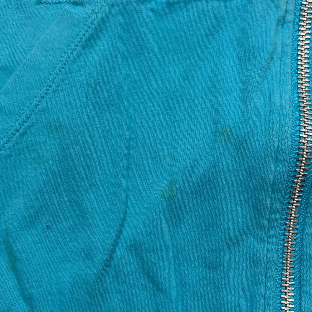 Nike Athletic Dept Reversible Full Zip Hoodie Blue Striped‎ Womens XXL Turquoise